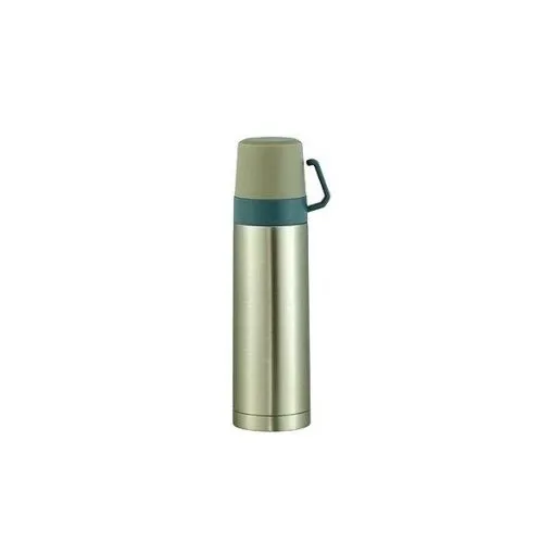 Insulated Vacuum Golden Double Cup Insulated Flask (Pack of 1)
